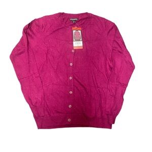 Original Nicole Miller Women’s NWT Berry Button Down Cardigan Sweater Sz M New